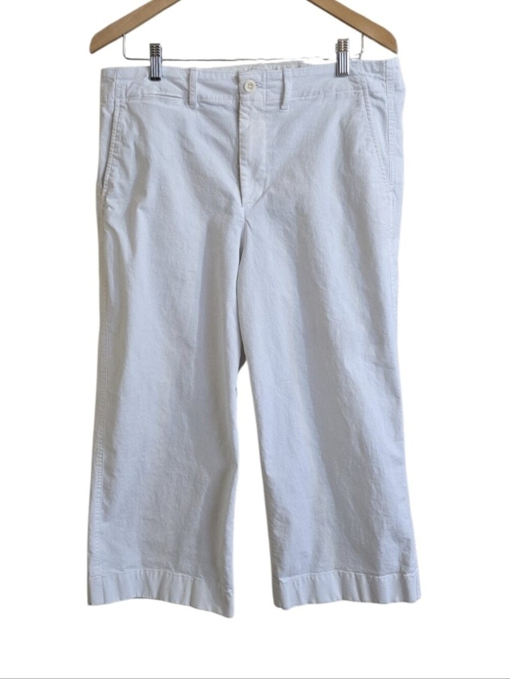 Polo Ralph Lauren Women's Preppy White Cotton Blend Casual Chino Pants. Size 12